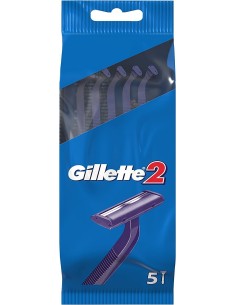 GILLETTE 2 Jednorazowa maszynka do golenia dla mężczyzn, 5 szt