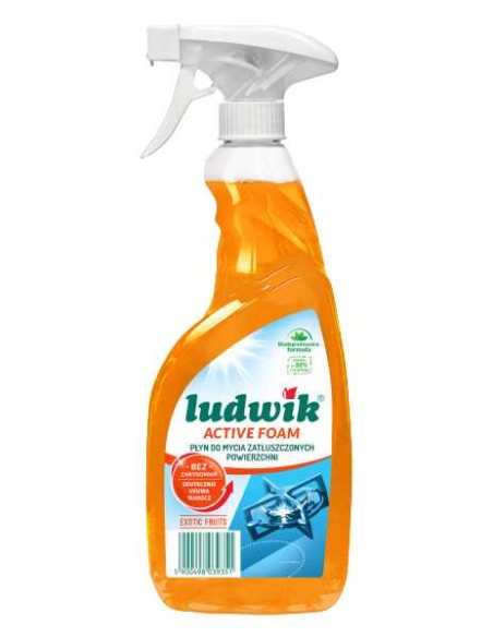 LUDWIK Płyn do mycia zatłuszczonych powierzchni EGZOTYCZNE OWOCE, 600 ml