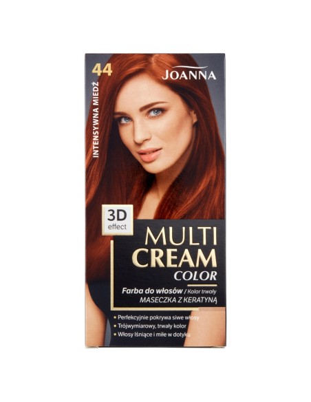 JOANNA MULTI CREAM COLOR Farba do włosów 44 INTENSYWNA MIEDŹ