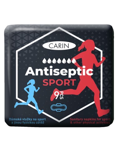 CARIN Podpaski higieniczne ULTRA WINGS SPORT ANTISEPTIC, 9 szt 