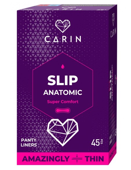 CARIN Wkładki higieniczne SLIP ANATOMIC NIESAMOWICIE CIENKIE, 45 szt