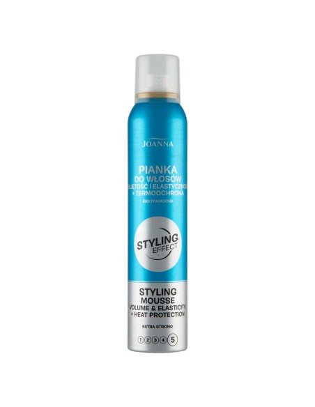 JOANNA STYLING EFFECT Pianka do włosów OBJĘTOŚĆ, ELASTYCZNOŚĆ+TERMOOCHRONA, 150 ml 