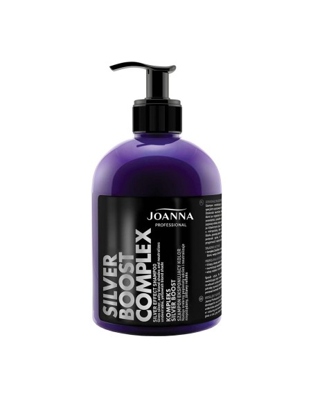 ‌JOANNA PROFESSIONAL Szampon do włosów eksponujący kolor SILVER BOOST COMPLEX, 500 ml