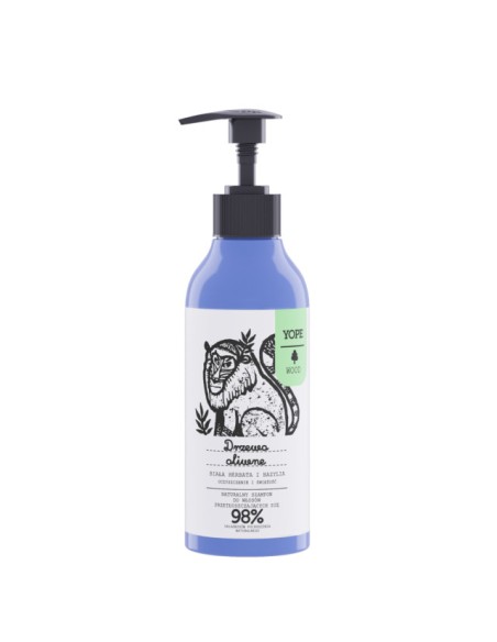 YOPE WOOD Szampon do włosów DRZEWO OLIWNE, 300 ml 