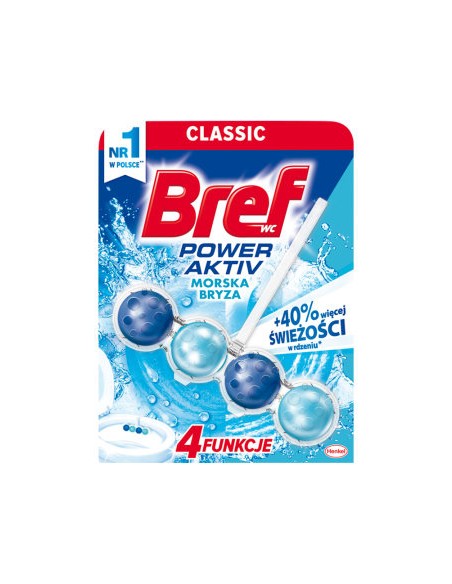 BREF POWER AKTIV Zawieszka do toalety MORSKA BRYZA, 50 g