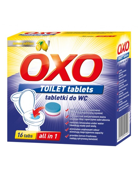 OXO Tabletki do czyszczenia WC LEMON, 16 szt