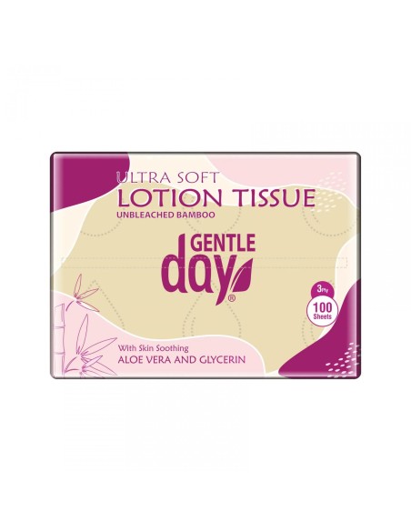 GENTLE DAY Chusteczki jednorazowe bambusowe ALOES & GLICERYNA, 100 szt