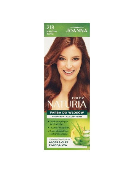 JOANNA NATURIA COLOR Farba do włosów 218 MIEDZIANY BLOND