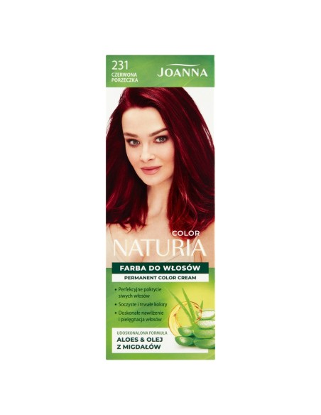 JOANNA NATURIA COLOR Farba do włosów 231 CZERWONA PORZECZKA 
