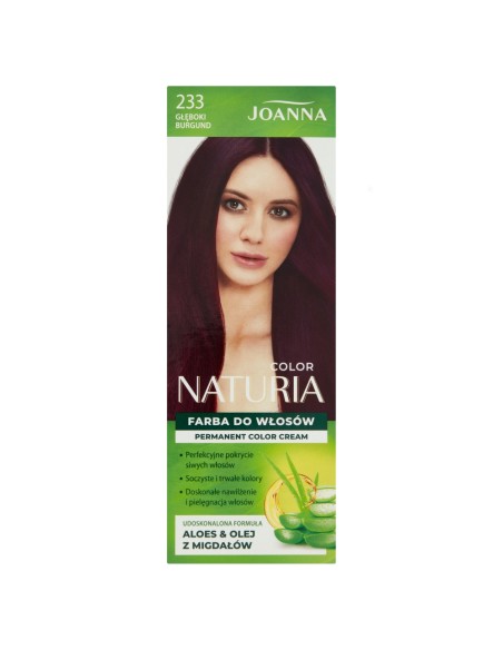 JOANNA NATURIA COLOR Farba do włosów 233 GŁĘBOKI BURGUND 