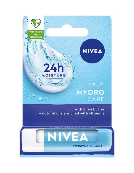 NIVEA Pomadka do ust HYDRO CARE SPF 15, 4,8 g