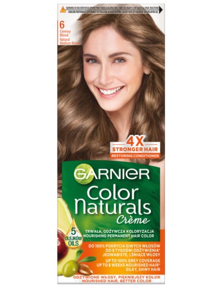 GARNIER COLOR NATURALS Farba do włosów 6 CIEMNY BLOND