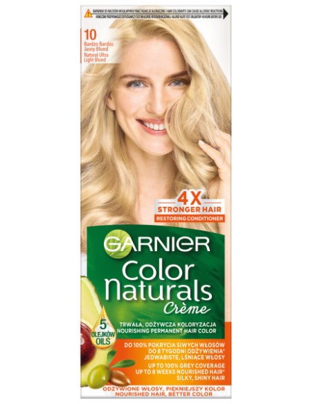 GARNIER COLOR NATURALS Farba do włosów 10 BARDZO BARDZO JASNY BLOND