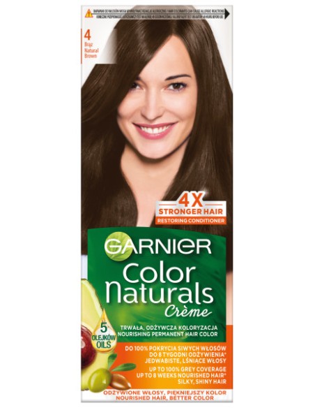 GARNIER COLOR NATURALS Farba do włosów 4 BRĄZ