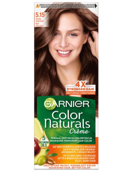 GARNIER COLOR NATURALS Farba do włosów 5.15 GORZKA CZEKOLADA