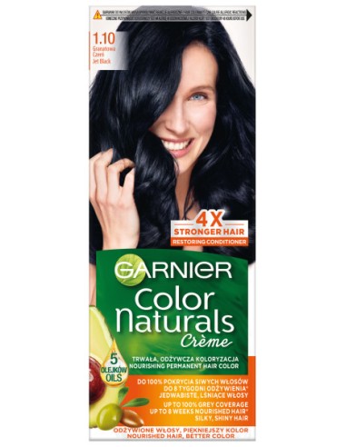 GARNIER COLOR NATURALS Farba do włosów 1.10 GRANATOWA CZERŃ