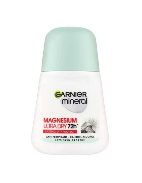 GARNIER MINERAL Antyperspirant damski roll-on MAGNESIUM ULTRA DRY 72H, 50 ml 