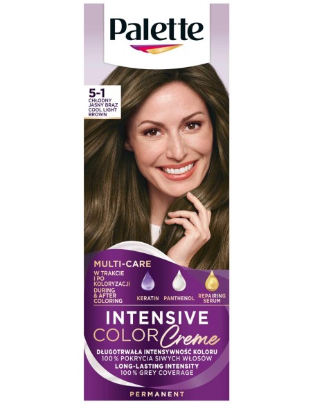 PALETTE INTENSIVE COLOR CREME Farba do włosów 5-1 CHŁODNY JASNY BRĄZ