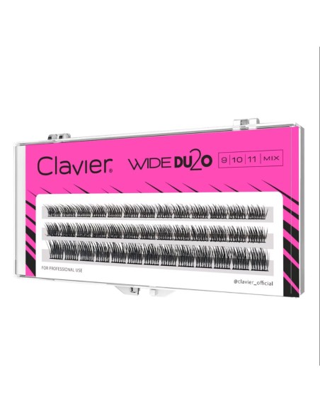CLAVIER Kępki rzęs WIDE DU2O, MIX 9-10-11 mm 