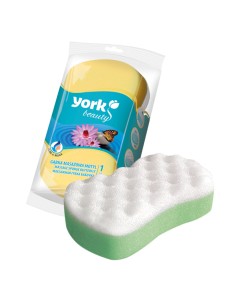 YORK Gąbka kąpielowa i do masażu MOTYL, 1 szt