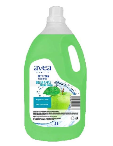AVEA Płyn do kąpieli ZIELONE JABŁKO, 4 l