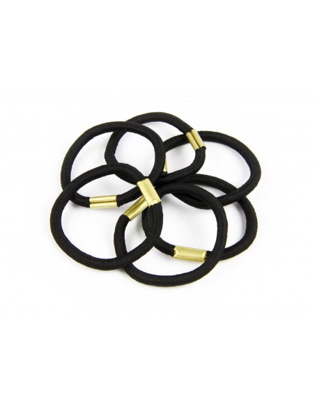 DONEGAL Gumka do włosów CZARNA ŚREDNIA, 12 szt