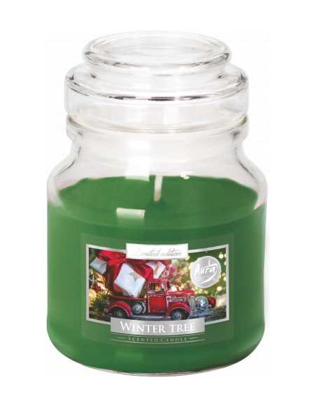 BISPOL AURA Świeca zapachowa w szkle SND71-348 ZIMOWE DRZEWKO, 120 g