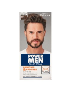 JOANNA POWER MEN Farba do włosów, brody i wąsów 04 NATURALNY BRĄZ