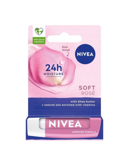 NIVEA Pomadka do ust SOFT ROSE, 4,8 g