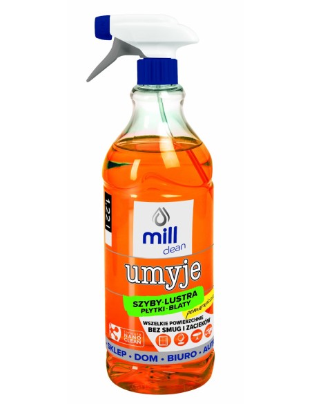 MILL CLEAN UMYJE Płyn do mycia szyb POMARAŃCZA, 1,22 l