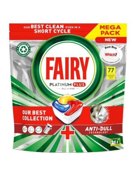 FAIRY PLATINUM PLUS Kapsułki do zmywarki ALLinONE, 77 szt