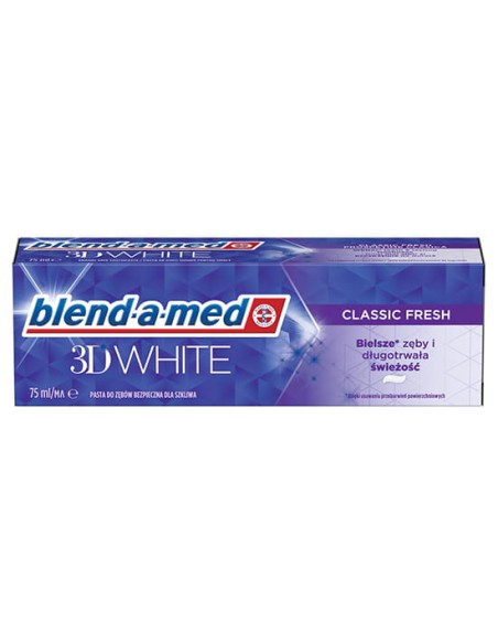 BLEND-A-MED 3D WHITE Pasta do zębów CLASSIC FRESH, 75 ml