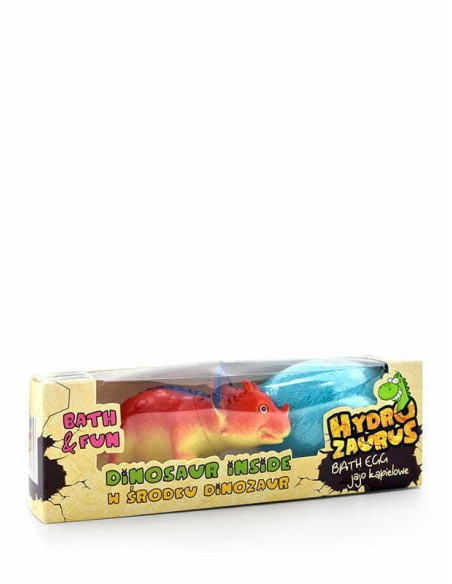 MARBA KIDS HYDROZAURUS Kula do kąpieli z zabawką WINOGRONOWY TRICERATOPS, 1 szt