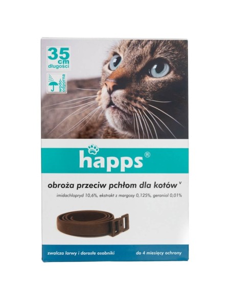 HAPPS Obroża dla kotów NA PCHŁY, 35 cm