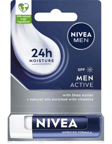 NIVEA MEN Pomadka do ust ACTIVE, 4,8 g 