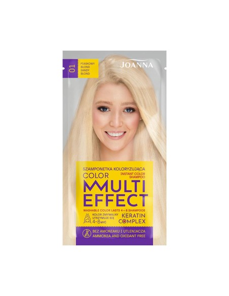 JOANNA MULTI EFFECT Szamponetka koloryzująca 01 PIASKOWY BLOND, 35 g