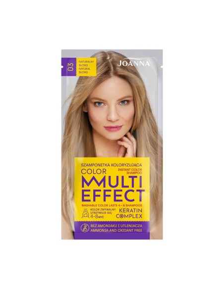 JOANNA MULTI EFFECT COLOR Szamponetka koloryzująca nr 03 NATURALNY BLOND, 35 g