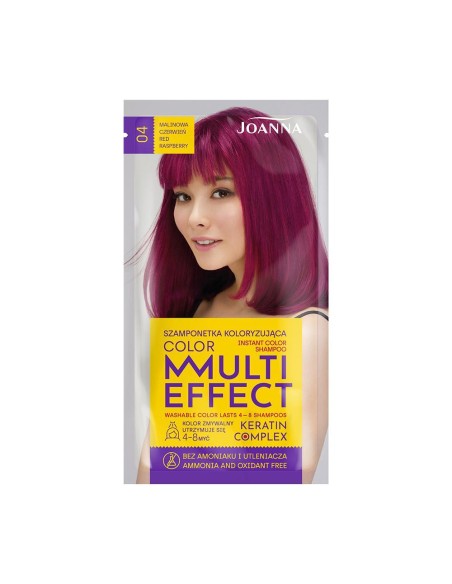 JOANNA MULI EFFECT COLOR Szamponetka koloryzująca nr 04 MALINOWA CZERWIEŃ, 35 g
