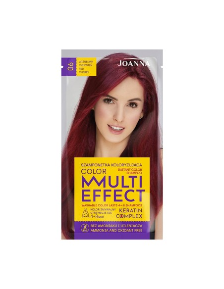 JOANNA MULTI EFFECT Szamponetka koloryzująca 06 WIŚNIOWA CZERWIEŃ, 35 g