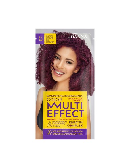 JOANNA MULTI EFFECT Szamponetka koloryzująca 07 GŁĘBOKI BURGUND, 35 g