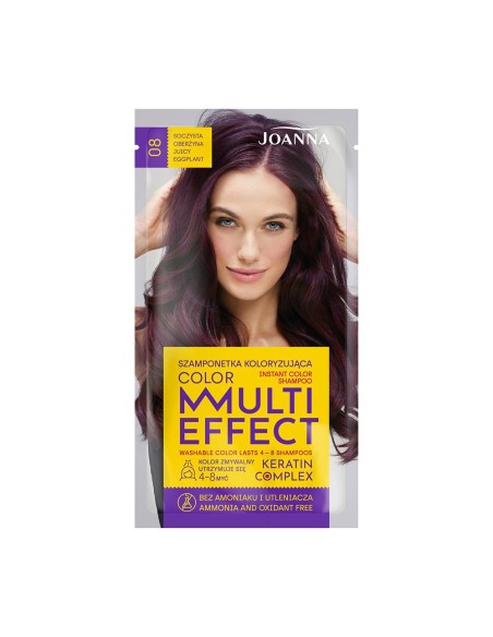 JOANNA MULTI EFFECT COLOR Szamponetka koloryzująca nr 08 SOCZYSTA OBRERŻYNA, 35 g