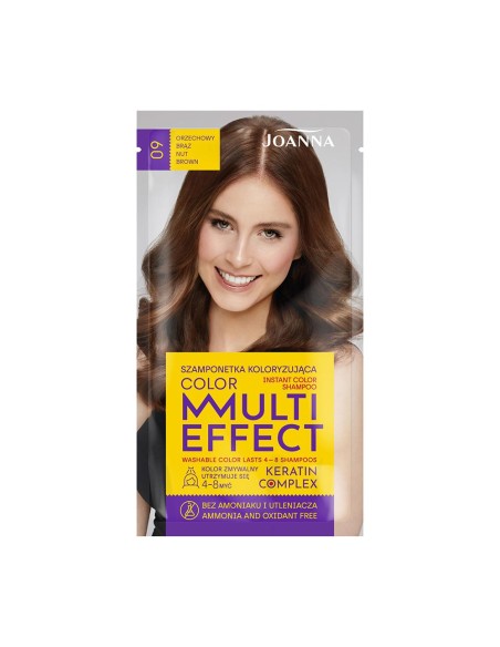 JOANNA MULTI EFFECT Szamponetka koloryzująca 09 ORZECHOWY BRĄZ, 35 g