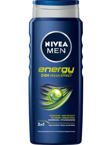 NIVEA MEN Żel pod prysznic 3w1 ENERGY, 500 ml