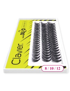 CLAVIER Kępki rzęs DU2O Double Volume, MIX 8-10-12 mm