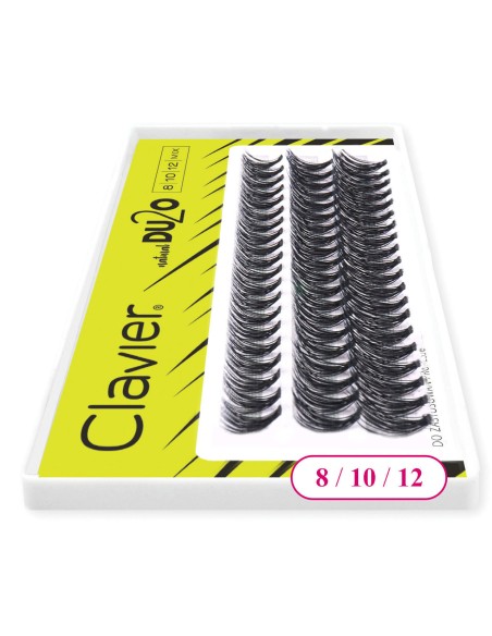 CLAVIER Kępki rzęs DU2O Double Volume, MIX 8-10-12 mm