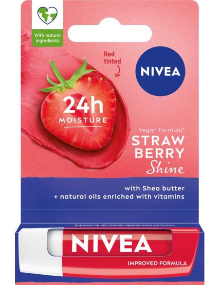 NIVEA Pomadka do ust STRAWBERRY SHINE, 4,8 g
