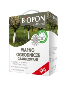 BIOPON Wapno ogrodnicze granulowane NATURAL, 3 KG 