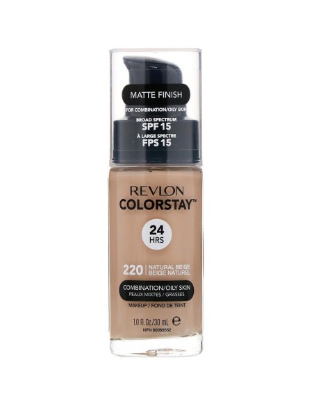 REVLON COLORSTAY Podkład do cery mieszanej i tłustej 220 NATURAL BEIGE SPF 15, 30 ml