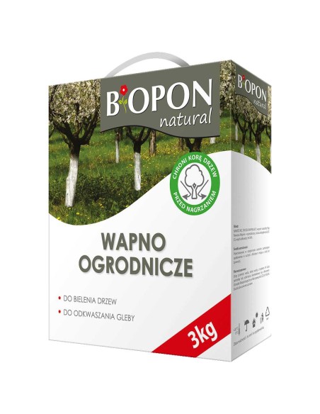 BIOPON Wapno ogrodnicze do bielenia i odkwaszania gleby, 3 kg