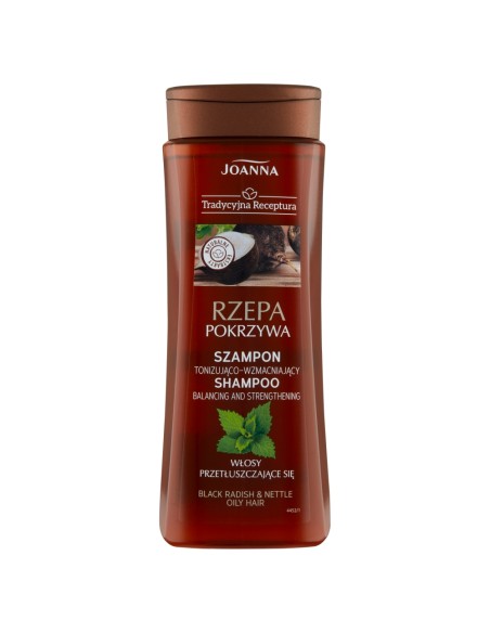 JOANNA TRADYCYJNA RECEPTURA Szampon do włosów przetłuszczających się RZEPA & POKRZYWA, 300 ml